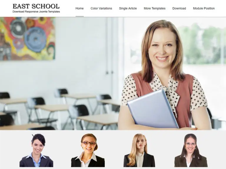 Modelo Joomla de Escola Gratuita Jsr East School