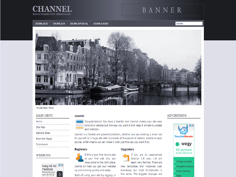 Канал – Шаблон Joomla 1.0 для городского сайта