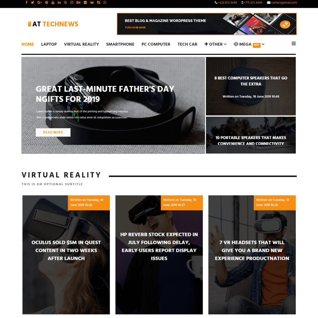 Technews'te Elegant News Joomla Template