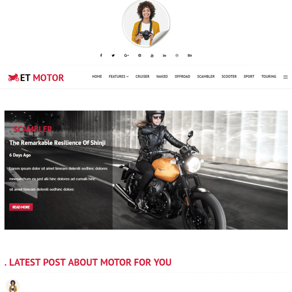 Et Motor Șablon gratuit pentru reviste Joomla