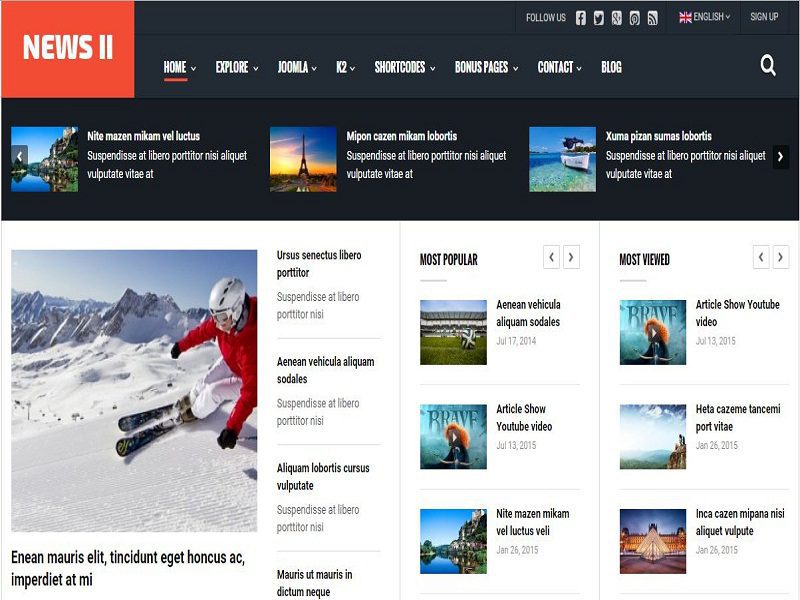 Noticias – Responsive Free Joomla Template