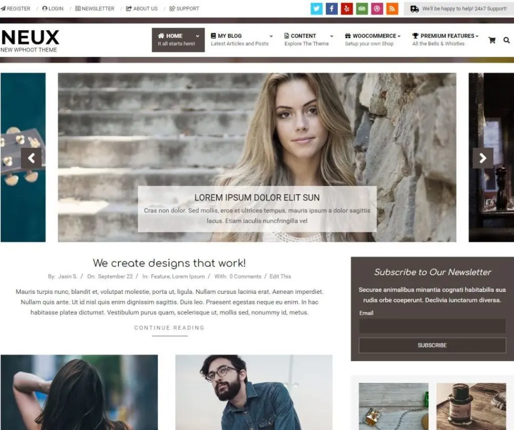 Neux Free Entertainment Wordpress-Theme