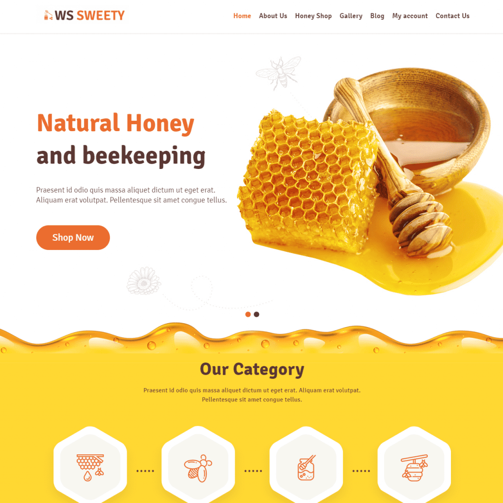 Ws Sweety Eye Catching Honey Wordpress Theme