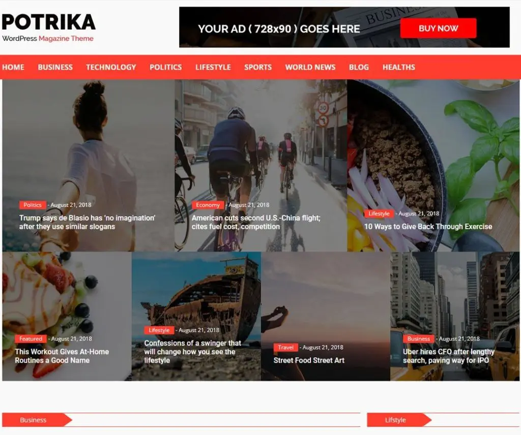 Newspotrika Tema Wordpress Berita Gratis