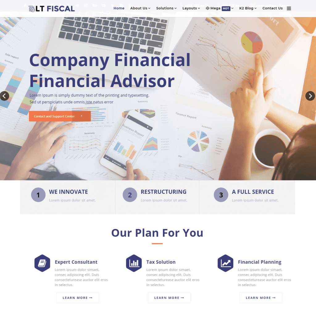 Lt Fiscal Free Finance Тема Wordpress