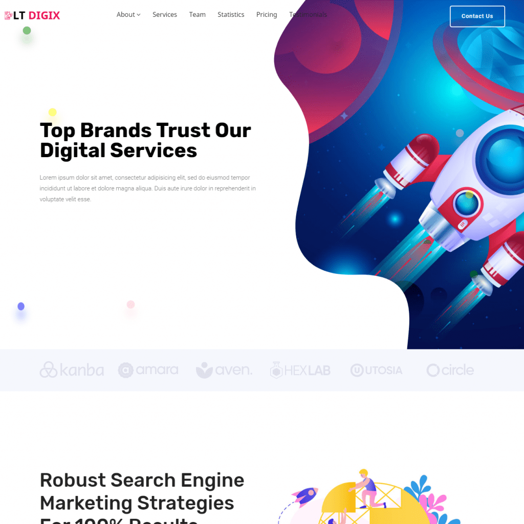 Lt Digix Kostenloses Marketing-Wordpress-Theme