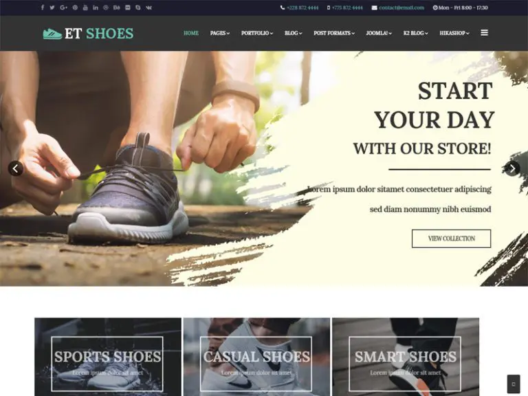 Plantilla Joomla para zapatos Et Shoes