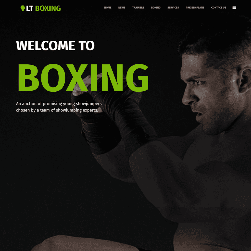 Lt Boxing Onepage Tema de Joomla Sport responsivo de una sola página gratuito