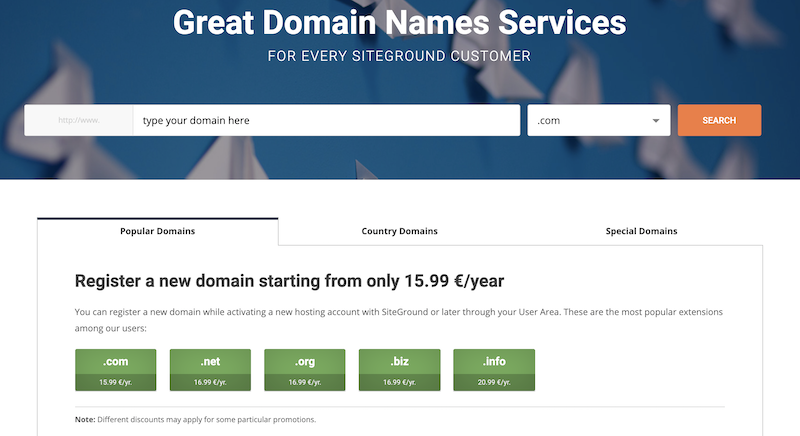 Bietet Siteground eine kostenlose Domain an