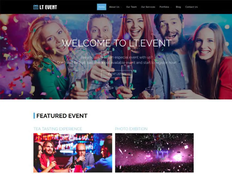 Tema Wordpress per eventi reattivi gratuito per eventi Lt