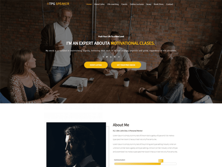 Tpg Speaker Free Public Speaker Wordpress Theme