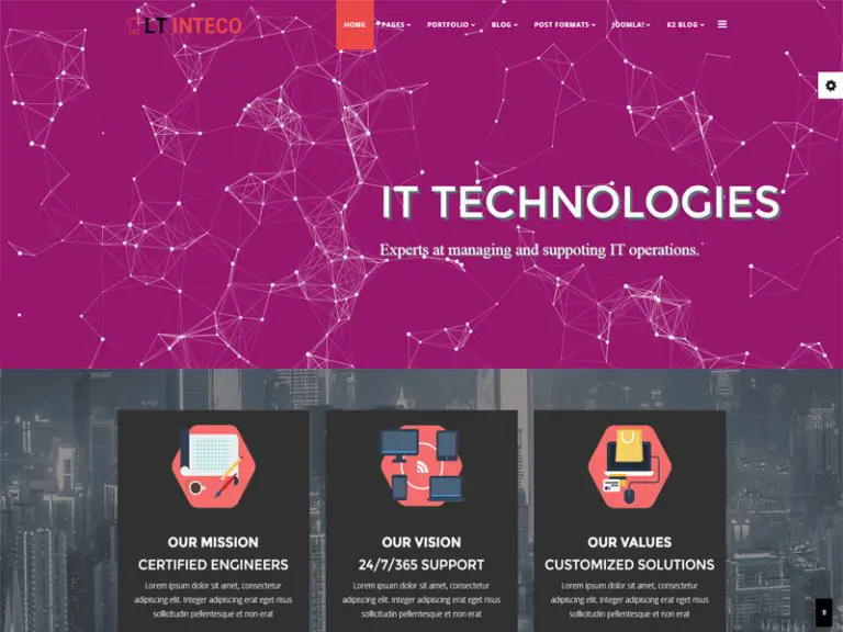 Lt Inteco Modèle de technologie Joomla gratuit