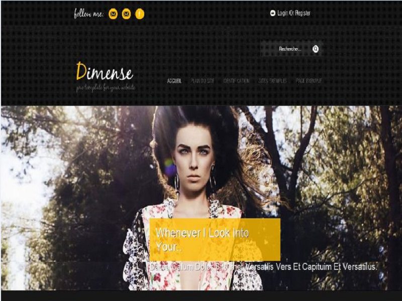 Dimense – szablon pokazu mody Joomla