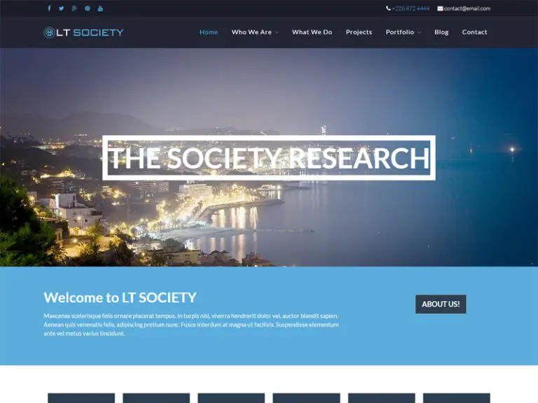 Lt Society Free Corporation WordPress 主题