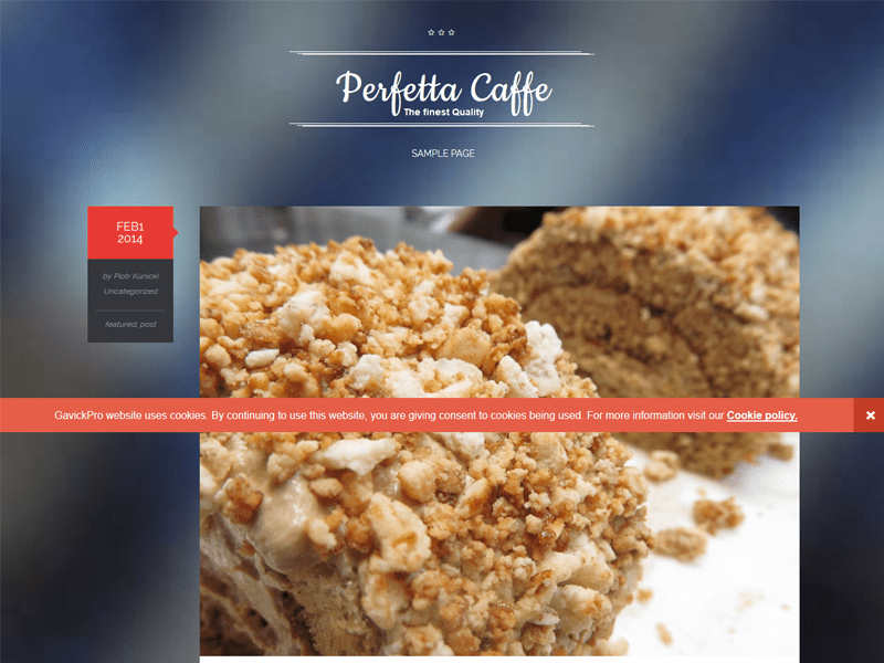 Darmowy motyw Perfetta Cafe Wordpress