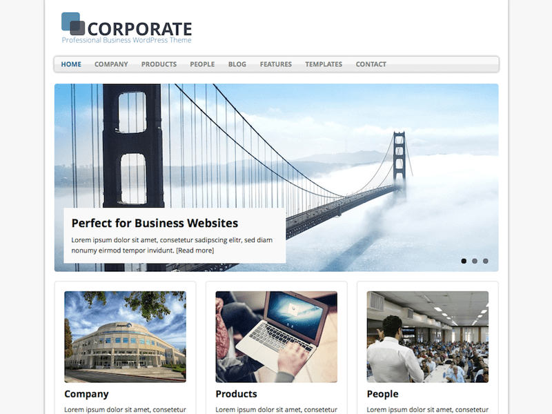 Бизнес-тема Mh Corporate Basic Wordpress