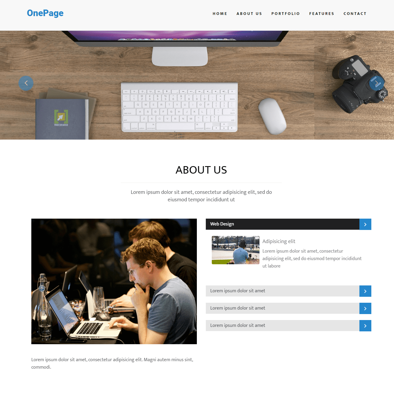 Template Bootstrap Satu Halaman