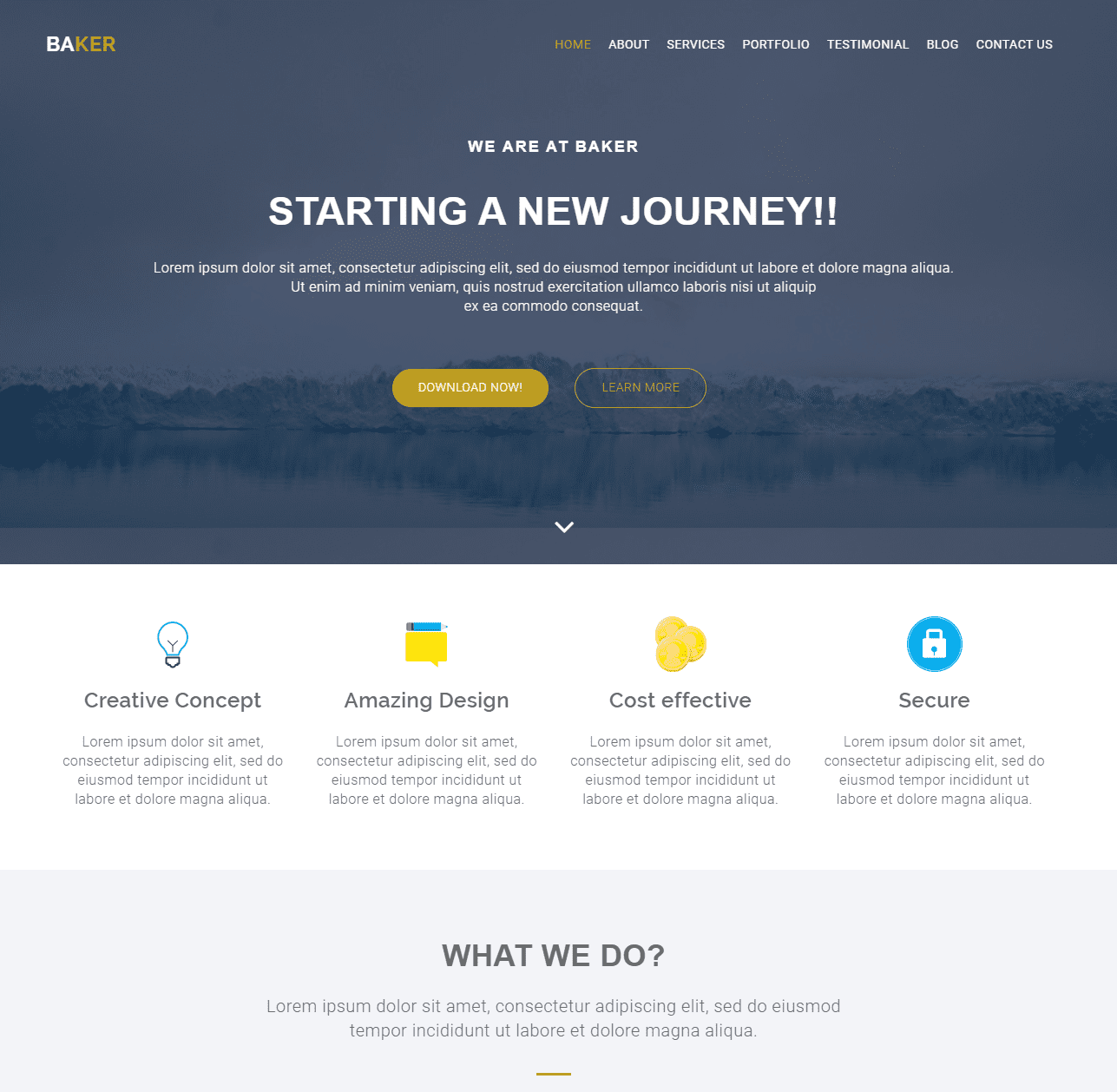 Baker Bootstrap-Design