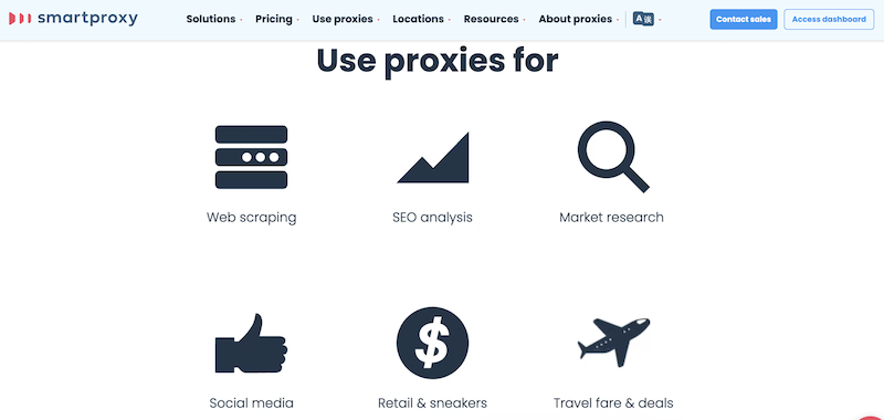 การจัดการ SEO ของ Smartproxy ตรวจสอบ SERPs & ตรวจสอบเว็บไซต์