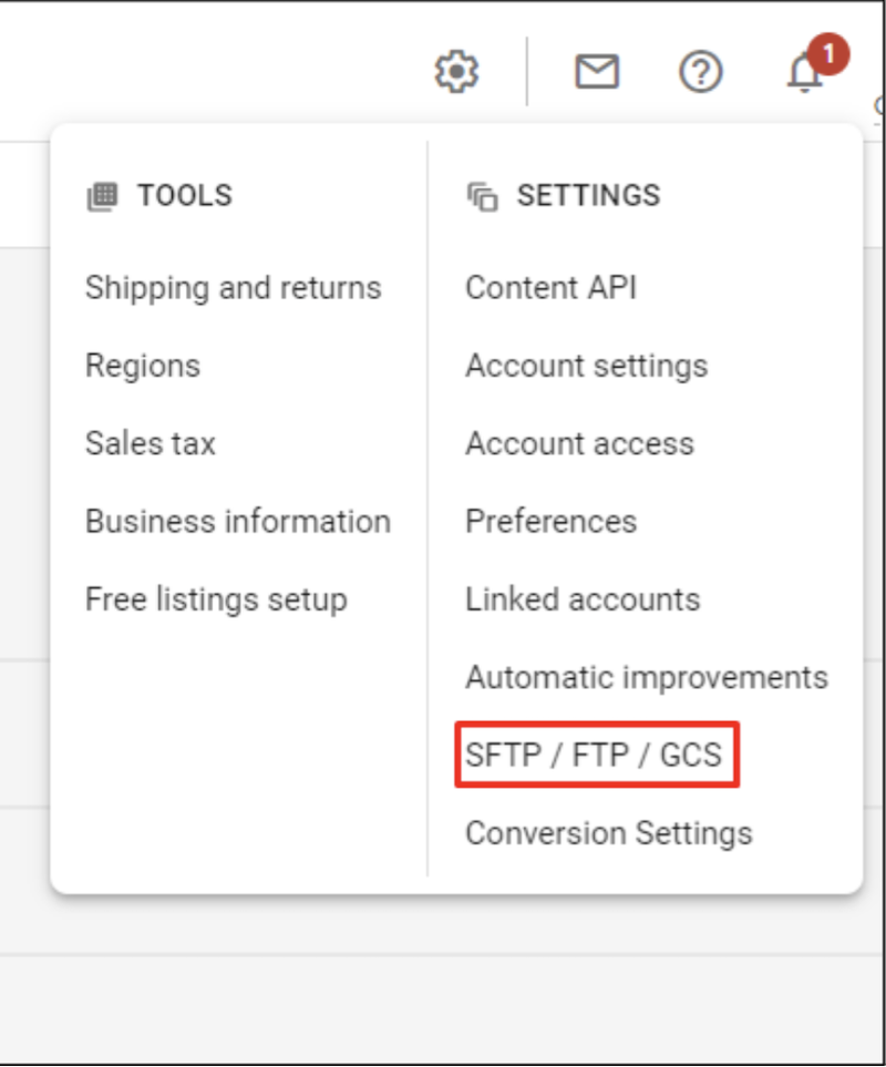 借助 FTP 服務上傳您的 Google 購物產品 Feed