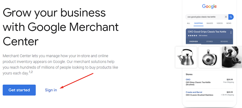 Como configurar uma conta do Google Merchant Center