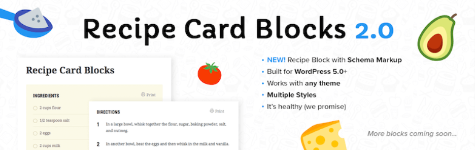 Blocs de cartes de recettes par Wpzoom