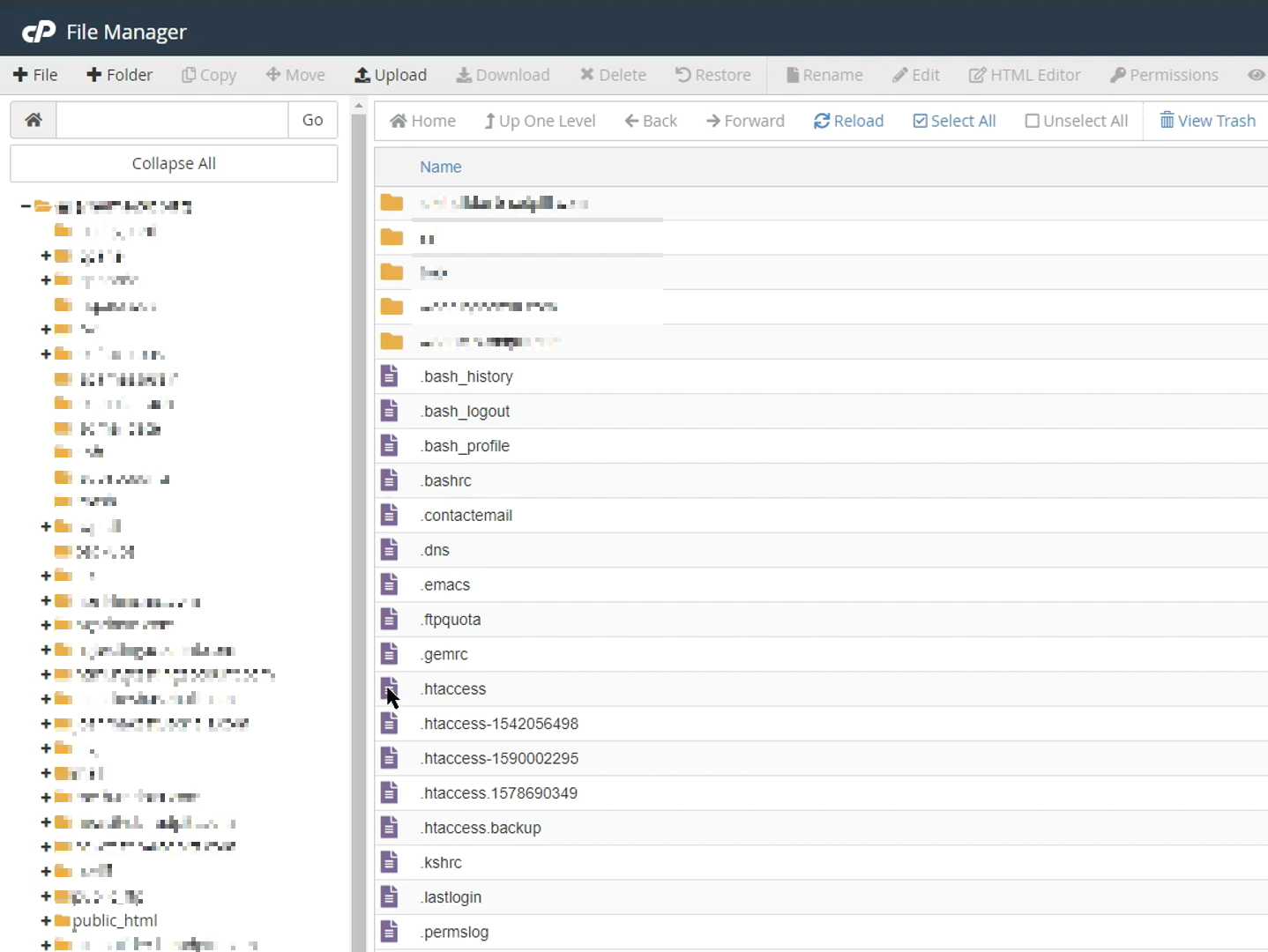 cpanel .htaccess dosyası