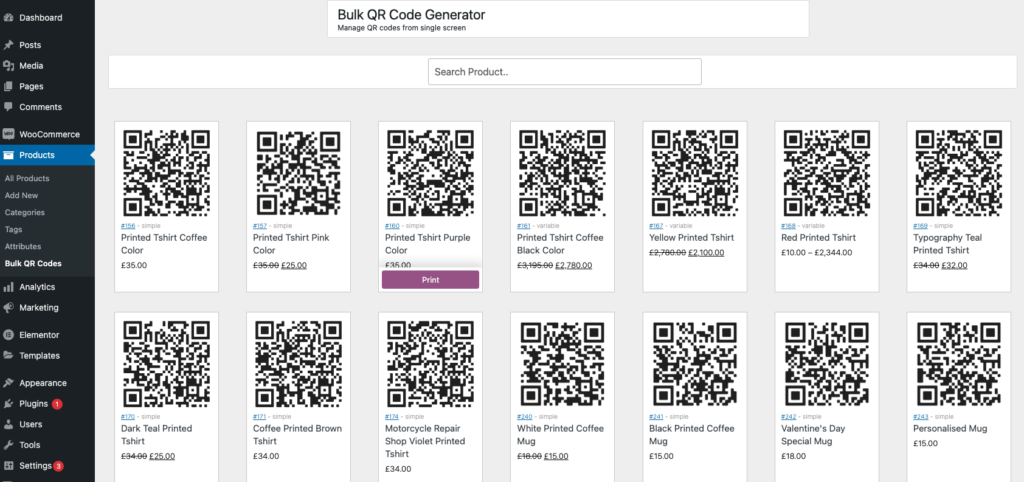 Complementos de código de barras y código QR de WooCommerce