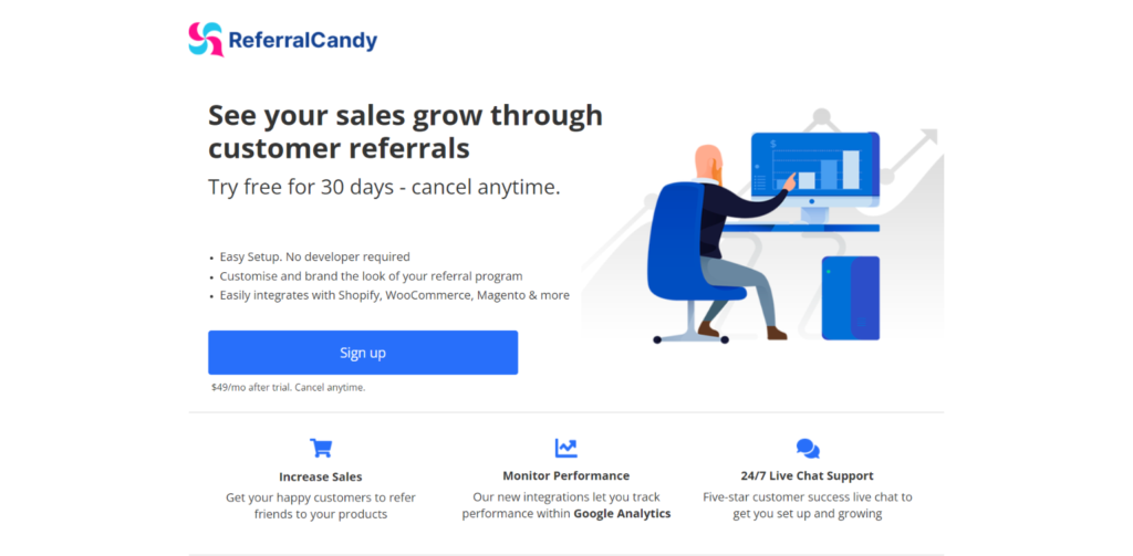 صفحة المنتج ReferralCandy.