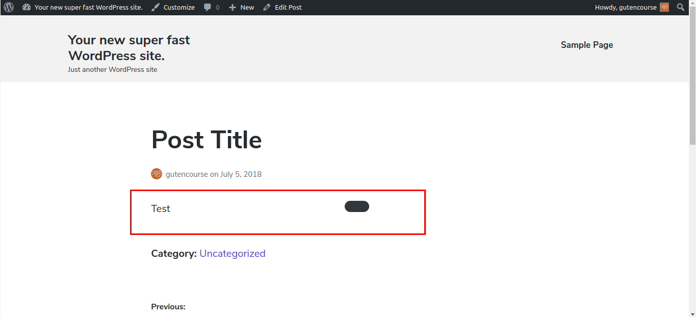 บล็อก Gutenberg เริ่มต้น: คอลัมน์ (แสดงผล)