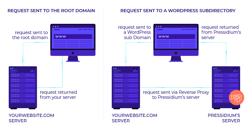 Configuración de proxy inverso de WordPress