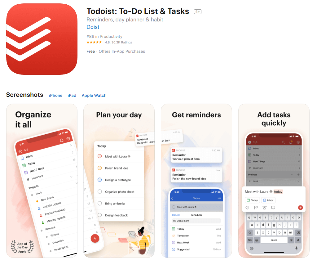 ดาวน์โหลด Todoist บน iOS