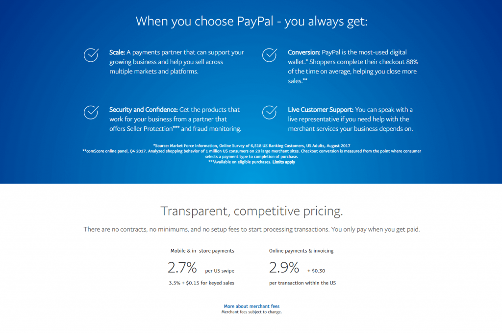 Tarification PayPal