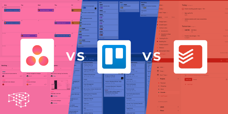 Asana kontra Trello kontra Todoist