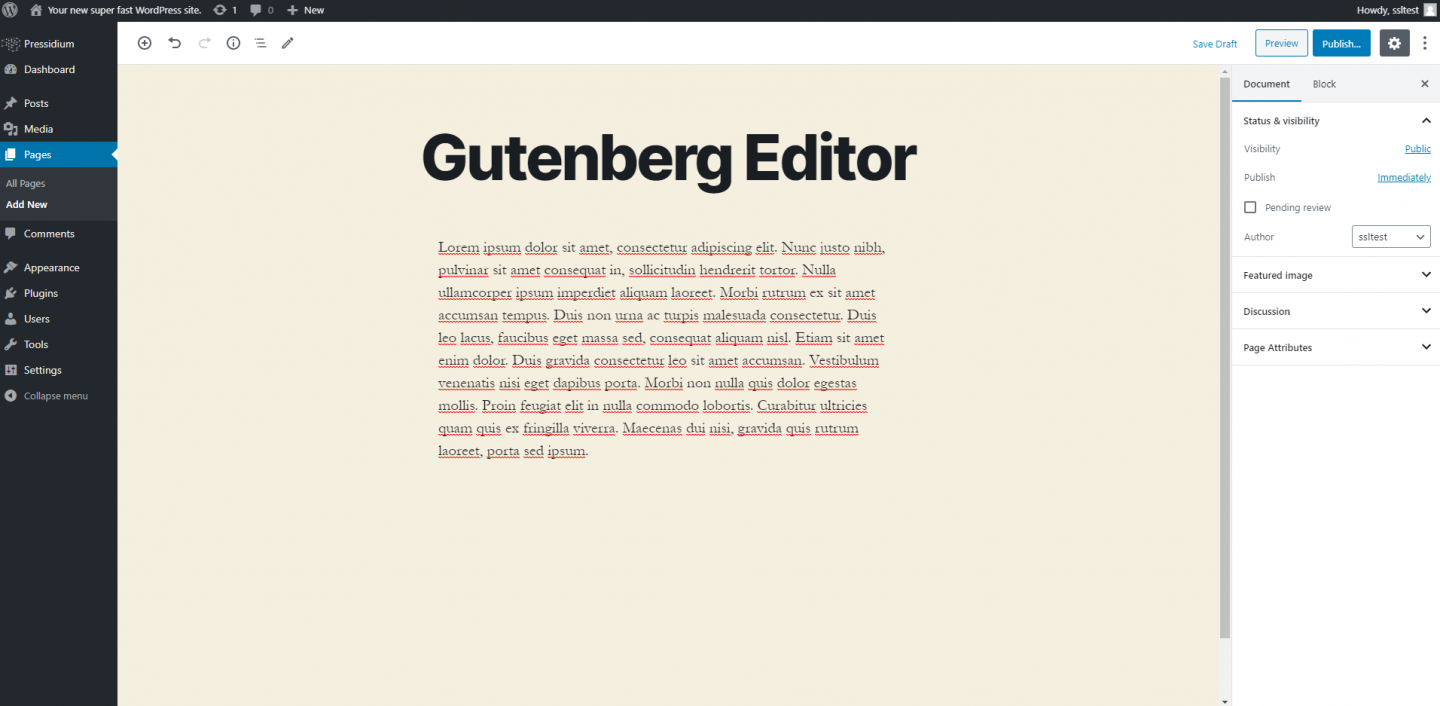 WordPressGutenberg