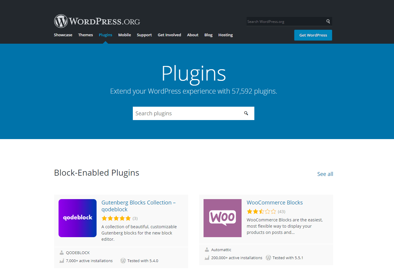 Diretório de plugins do WordPress