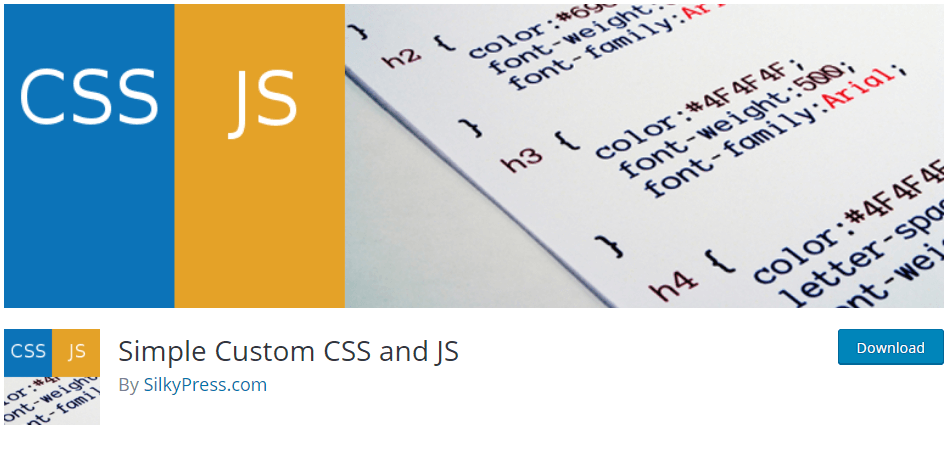 เว็บไซต์ WordPress แบบกำหนดเอง - ปลั๊กอิน CSS - CSS & JS . กำหนดเองอย่างง่าย