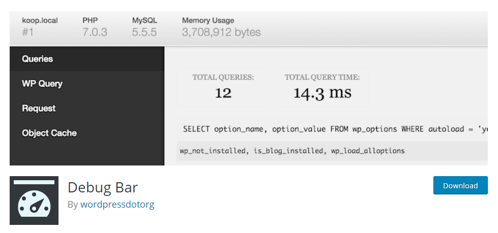 wordpress 日誌調試欄