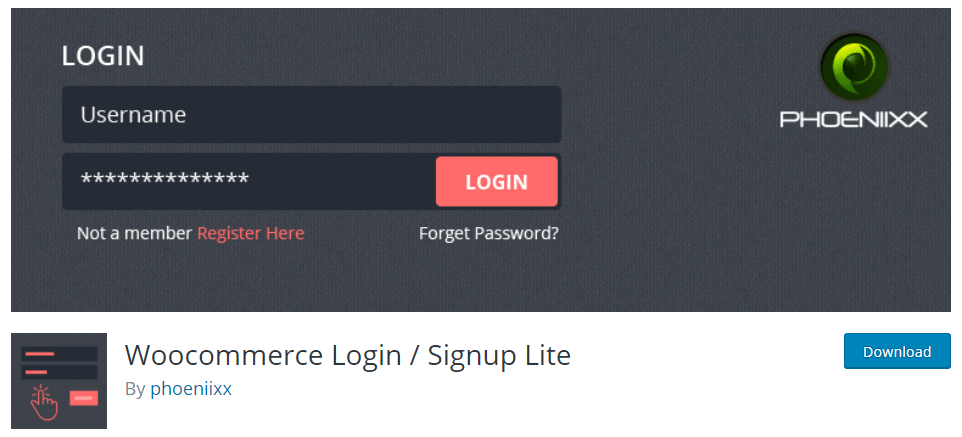 plug-in de inscrição de login do woocommerce