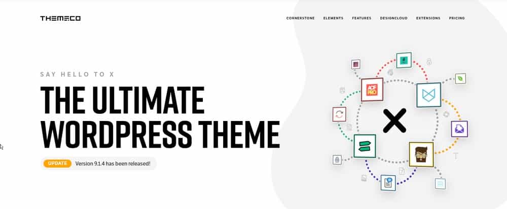 X Theme WordPress Homepage