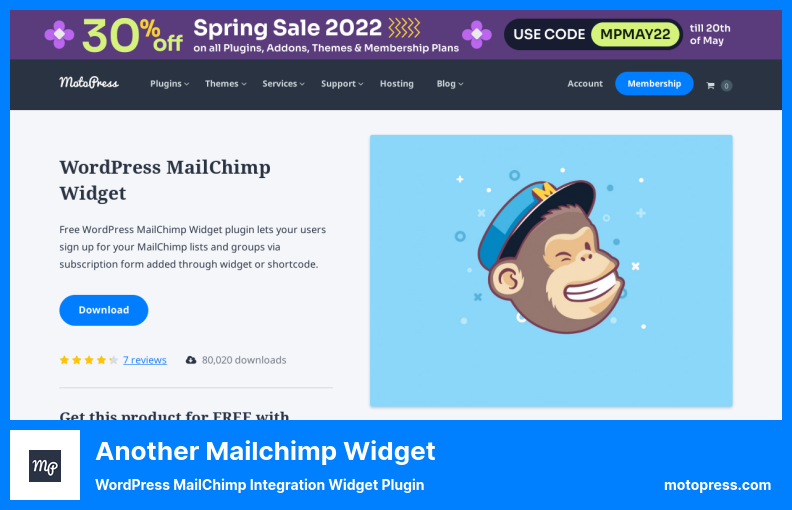 Ein weiteres Mailchimp-Widget-Plugin – WordPress MailChimp Integration Widget-Plugin