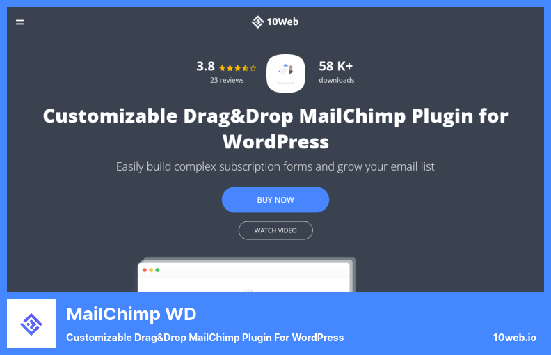 MailChimp WD Plugin - Anpassbares Drag&Drop MailChimp Plugin für WordPress