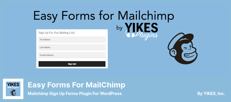 Einfache Formulare für das MailChimp-Plug-in - Mailchimp-Anmeldeformular-Plug-in für WordPress