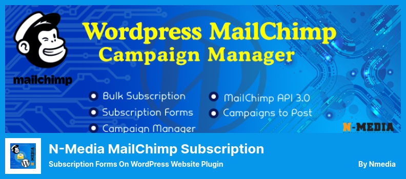 N-Media MailChimp-Abonnement-Plugin – Abonnementformulare auf WordPress-Website-Plugin