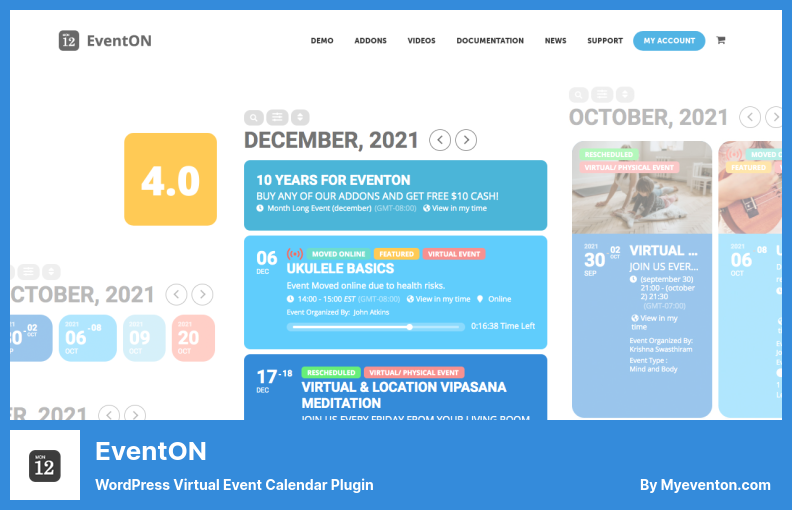 ปลั๊กอิน EventON - ปลั๊กอินปฏิทินกิจกรรมเสมือนของ WordPress