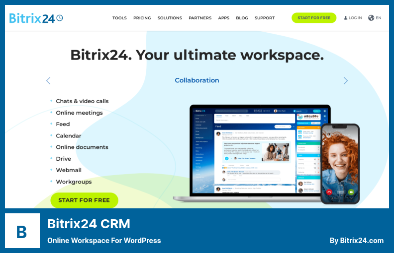 Bitrix24 CRM 插件 - WordPress 的在線工作區