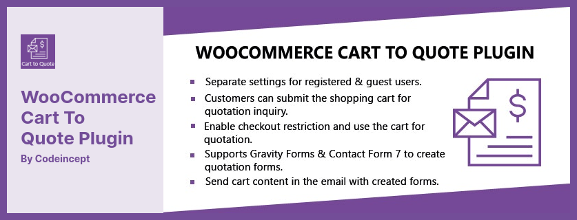 Plugin WooCommerce Cart To Quote - Permite proprietarilor de magazine să activeze cererea de cotații