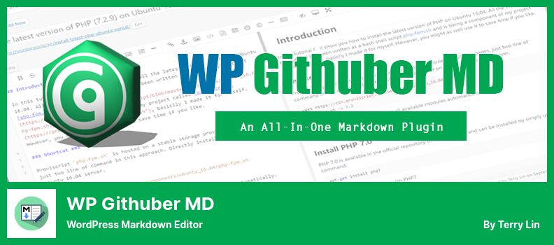 WP Githuber MD Plugin - Editor de markdown WordPress