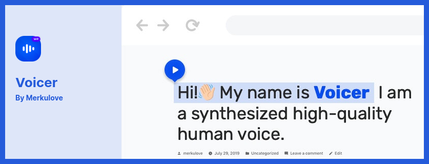 Plugin Voicer - Plugin de synthèse vocale pour WordPress