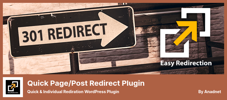 Plugin de redirection de page/poste rapide - Plugin WordPress de redirection rapide et individuelle